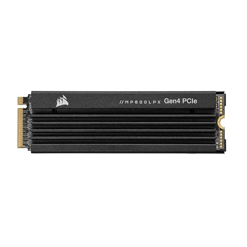 Image of Corsair MP600 PRO LPX 1TB M.2 PCIe Gen4 NVMe SSD, Up to 7100MB/s, 3D TLC NAND, M.2 2280, Optimised for PS5, Black, 1 Count