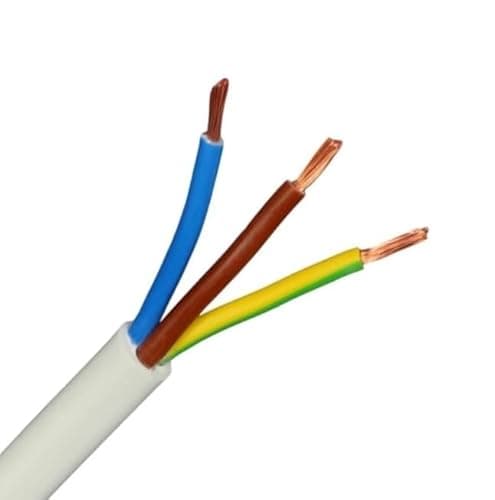 Image of JAFSAL ONLINE 3 Core Flexible PVC, Mains Wire Cable, Electric Wiring, 3183Y Cable, Flexible Wiring, (3m, WHITE)