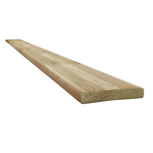 Image of Snowdon Timber, Treated Decking Board, 10 Pack, (L) 2.4m x (W) 120mm x (T) 21mm, Garden and Outdoor Timber Deck