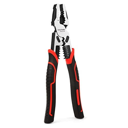 Image of HAUTMEC 9" Linesman Pliers,High Leverage Combination Pliers 4 in 1 Multifunctional Heavy Duty Lineman Tools HT0273-PL