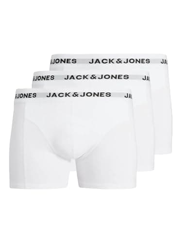 Image of JACK & JONES Jacwaistband Trunks 3 Pack Noos-White - White - White-X-Large