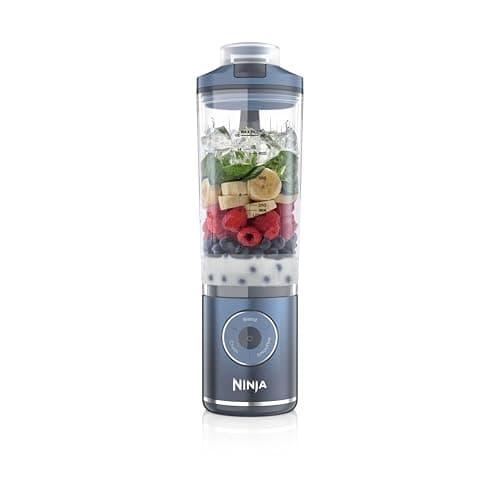 Image of Ninja Blast Max Portable Blender, 570ml, Rechargeable Battery, Blending Cup & Leak-proof Lid, 3x Blend Functions, Makes Smoothies, Protein Shakes, Blends Ice & Frozen Fruit, Navy BC251EUNV