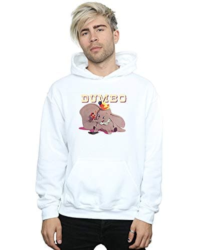Image of Disney Men's Dumbo Timothy's Trombone Hoodie White Large