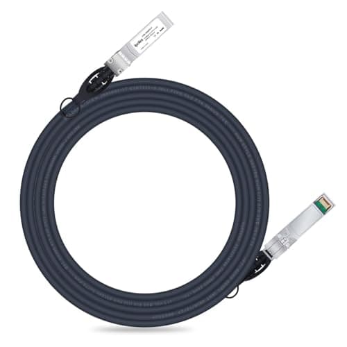 Image of ipolex 1 PC 10Gb SFP+ Cable, 10GBASE-CU Direct Attach Copper(DAC) Passive Twinax Cable Compatible for Cisco, Ubiquiti UniFi UC-DAC-SFP+, Meraki, Mikrotik and Other Open Switches. 5m/16.4ft.
