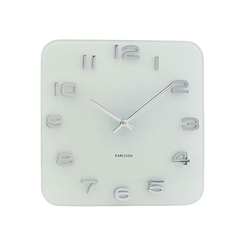 Image of Karlsson Vintage Glass Wall Clock, White