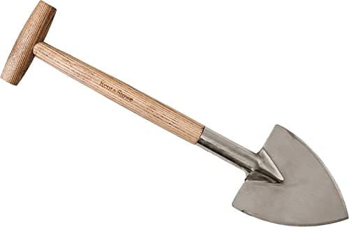 Image of Kent & Stowe Stainless Steel Perennial Spade, Pointed Head Garden Spade for Easy Slicing Through Roots, All Year Round Garden Tools Made from Stainless Steel and Ash Wood