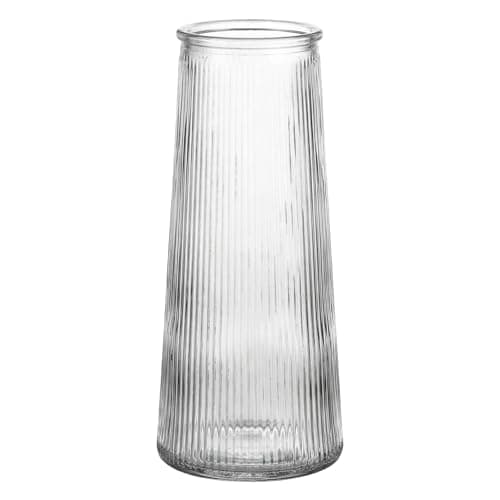 Image of 20CM Clear Glass Vase Wide Mouth Cylinder Flower Vase Home Centerpieces for Living Room Kitchen Office Wedding