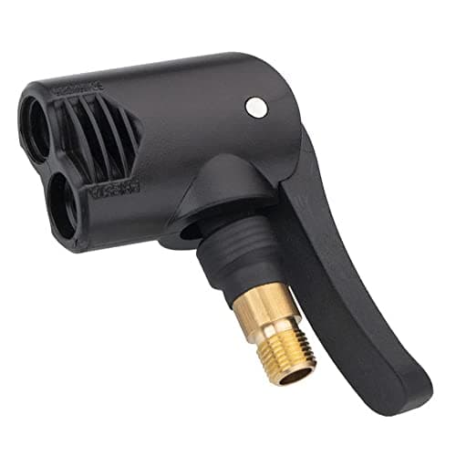 Image of Dual Head Bike Track Pump - Tyre Air Pump with Valve Adapter & Multi-use Connector Head - Bike Replacement Accessories