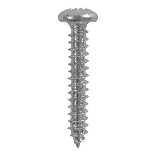 Image of A2 Stainless Steel Self Tapping POZI Pan Head Screws Self-Tappers No. 4, 6, 8 (Pack of 10, 20, 50, 100, 200, 500) (10, 4.2x19 (8x3/4))
