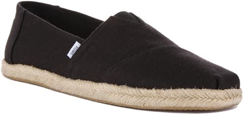 Image of TOMS Men's Alpargata Rope Loafer Flat, Black, 8 UK