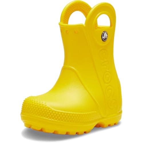 Image of Crocs Unisex-Child Handle It Rain Boots, Yellow/Yellow, 9 UK Child
