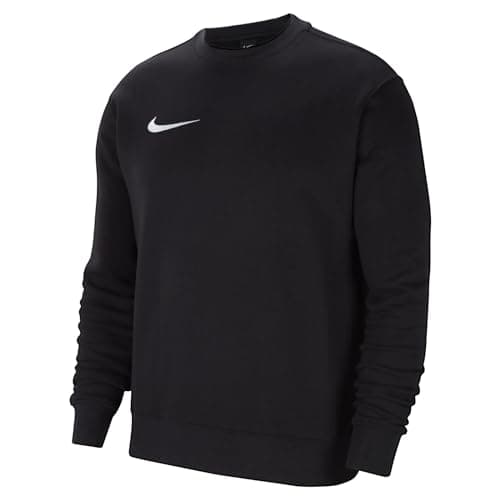 Image of NIKE Boys Y Nk Flc Park20 Crew Sweatshirt, Black/White, 13 Years EU