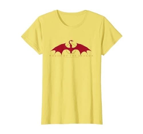 Image of Game of Thrones House of The Dragon Logo T-Shirt, Women, Lemon Yellow, XX-Large