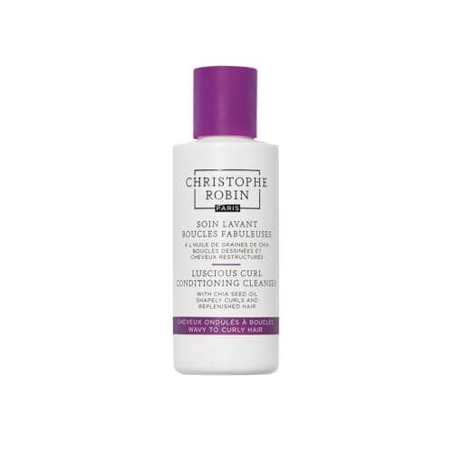 Image of Christophe Robin Luscious Curl Conditioning Cleanser with Chia Seed Oil 75ml – Hydrating & Defining Curl Shampoo, Nourishes & Strengthens Curly Hair, Gentle Scalp Care