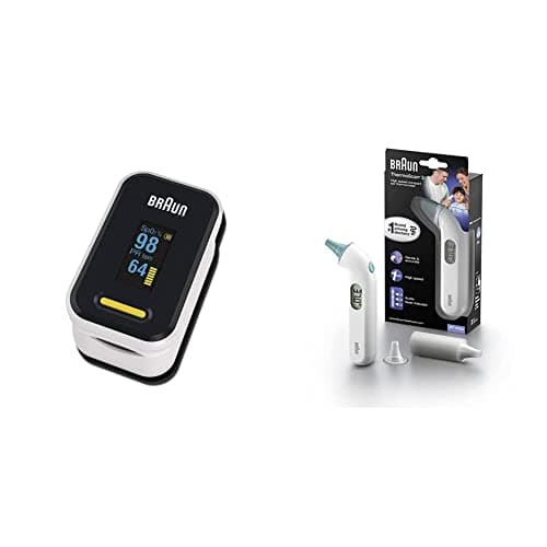 Image of Braun Pulse Oximeter 1, YK-81CEU & Braun ThermoScan 3 Ear Thermometer, IRT3030
