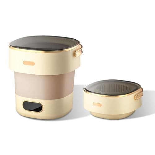 Image of 13L Collapsible Mini Washing Machine & Spin Dryer - 3 Cleaning Modes, Portable Compact Laundry for Baby Clothes, Underwear, Socks, Travel, Apartment, Dorm, RV, Camping