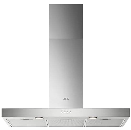 Image of AEG 5000 Series Chimney Cooker Hood DBX3950M, 90 cm, ExtractionTech High-performance Odour Removal, Vent Capacity 600 (m³/h), (dB) 68/51, Washable Filters, 3 Speed Settings, Class C, Stainless Steel