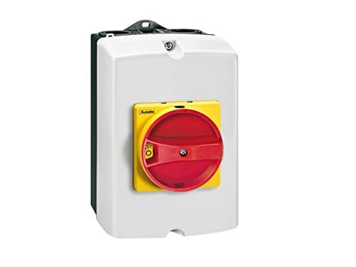 Image of Lovato Electric GAZ032UL Ul/Csa Type 4/4X Non-Metallic Enclosed Switch Disconnector, Three Pole. with Rotating Red/Yellow Handle, 32A