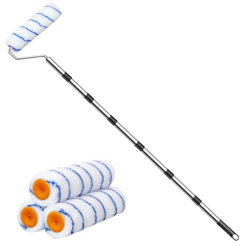 Image of Paint Roller with Extended Detachable Thickened Metal Pole Handle, Household Wall Painting Tool, Thickened Stable New Splicing Rod, for Home Painting Walls and Ceiling(Total Length:6.6feet)