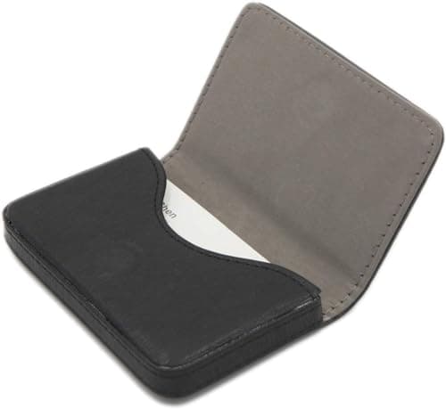 Image of sundee Business Name Card Holder Luxury PU Leather,Business Name Card Holder Wallet Credit Card ID Case/Holder for Men & Women - Keep Your Business Cards Clean (Black 2)