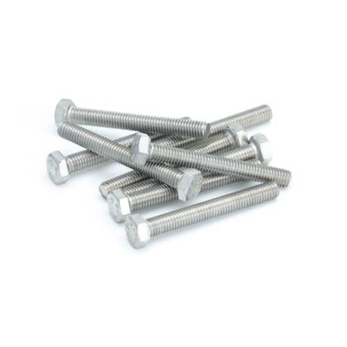 Image of M6 (6mm x 40mm) Hex Set Screw (Fully Threaded Bolt) - A2 Grade Stainless Steel (pack of 10)