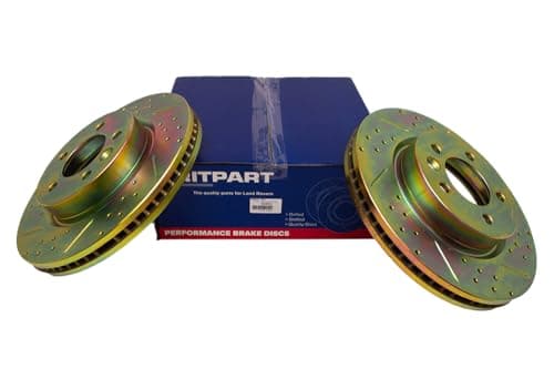 Image of Performance Brake Disc Front Pair For Land Rover Discovery Range Rover SDB000604 BRITPART