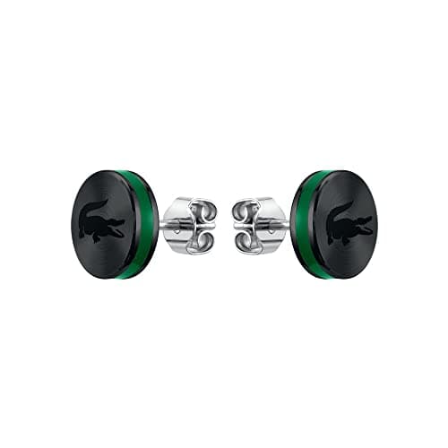 Image of Lacoste Men's LACOSTE BASELINE Collection Stud Earrings with Black Ion Plating (IP) - 2040086