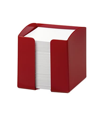 Image of Durable Trend Note Box with 800 White Paper Notes - Opaque Red