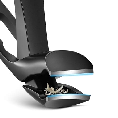 Image of FVION Ergonomic Nail Clipper for Seniors - Toenails Clipper for Thick Toenails and Fingernails, Long Handle Nail Clippers with Catcher, Precision Nail Trimmer for Men and Women - Black