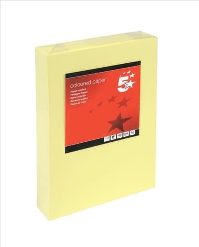 Image of 2 X Coloured Card Multifunctional 160gsm A4 Light Yellow [250 Sheets]
