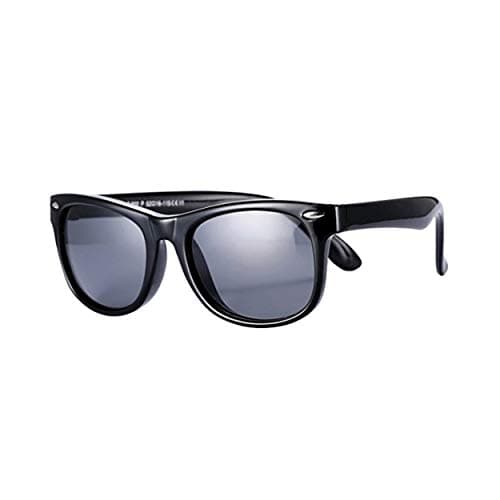 Image of FOURCHEN Toddler Sunglasses, 100% UV Proof Flexible Baby Sunglasses for Kids (black)