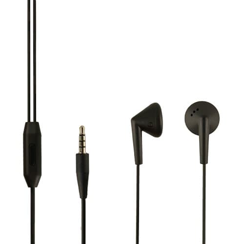 Image of Original Headset Blackberry in Black For Classic 3.5 mm Male Jack Stereo Sound Headphones Earbuds Earphones Mic FM Radio BCKHB1