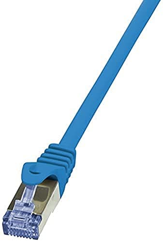 Image of LogiLink CQ3066S Cat.6A 10G S/FTP PIMF PrimeLine Patch Cable, 3 Meter Length, Blue, Blue, 3 Meter Length