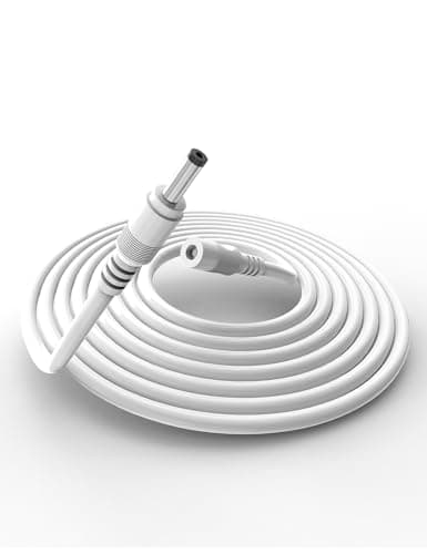 Image of Tonton 21W 5M DC Extension Cable - Compatible with Google Nest WiFi AC2200 Router, Google Nest Home Hub, Alexa Echo 1st/2nd Gen, Echo Plus/Show, Fire TV 2nd Gen (White)