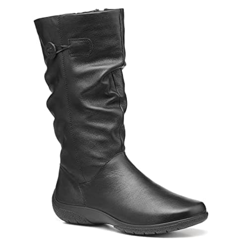Image of Hotter Derrymoore II Women's Mid-Calf Slouched Boot With Full Length Inside In Zip Soft Leather Wide EE Fit 8 UK