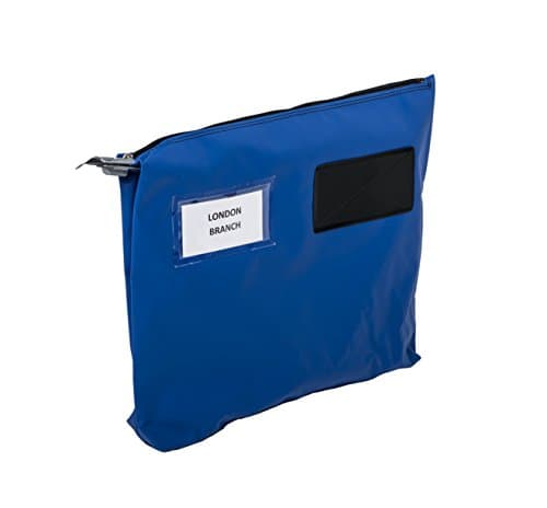 Image of Versapak Mailing Pouch Gusseted Bulk Volume Sealable with Window PVC 380x340x75mm Blue Ref CG2 BL