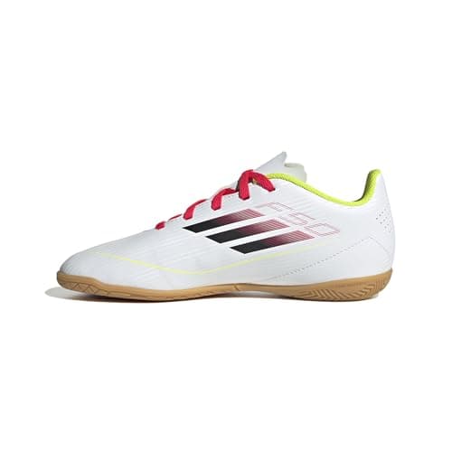 Image of adidas Unisex Kids F50 Club Football Boots Indoor Kids, FTWR White/core Black/Solar Yellow, 11 UK Child
