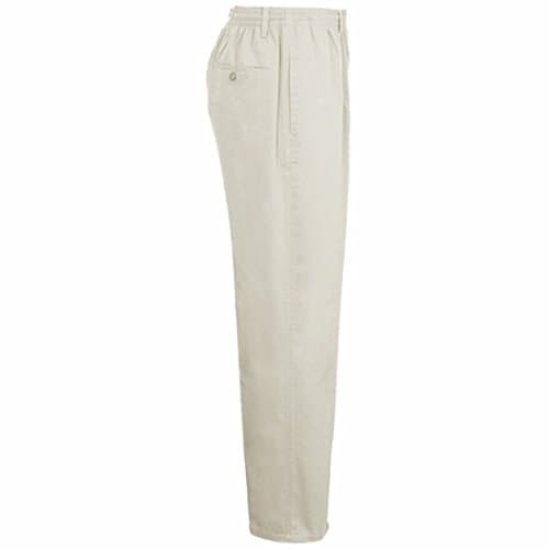 Image of MyShoeStore Mens Smart Rugby Trousers Fully Elasticated Stretch Waist Band with Draw Cord Comfortable Fit Workwear Bottoms Straight Leg Casual Formal Work Pants Size 30-48(Beige,36/29)