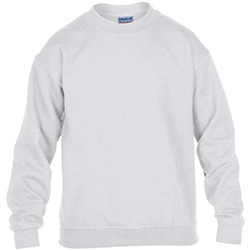 Image of GILDAN Childrens Unisex Heavy Blend Crewneck Sweatshirt (XL) (White)