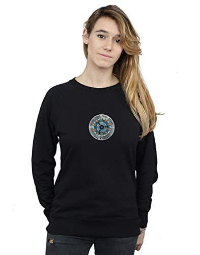 Image of Marvel Women's Avengers Endgame Tony Stark Heart Sweatshirt Black Medium