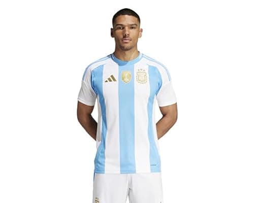 Image of adidas Argentina Mens Home Football Shirt Jersey 2024-2025 XXL White/Blue