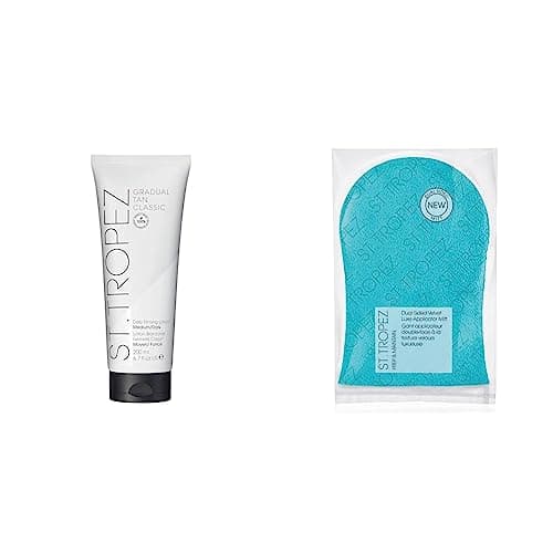 Image of St.Tropez Classic Gradual Sun Tan Lotion - Gradual Sun Kissed Glow Self Tan, Streak-Free Application with Luxe Tanning Mitt and 5 Skincare Benefits