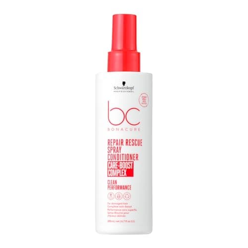 Image of Schwarzkopf Professional Bonacure Repair Rescue Spray Conditioner for Damaged Hair - Care Boost Complex Arginine Inner Strength, Less Breakage, Improved Combability - 200 ml