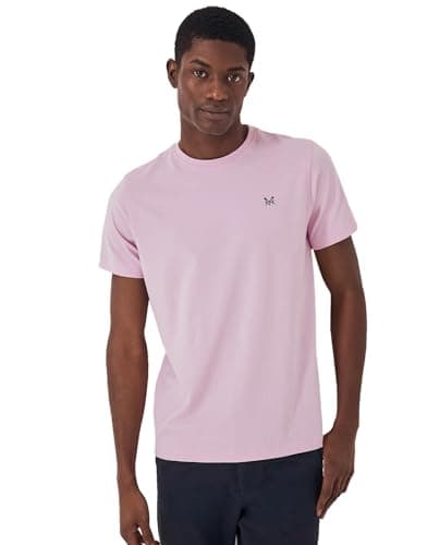 Image of Crew Clothing Mens Classic Crew T-Shirt M Classic Pink
