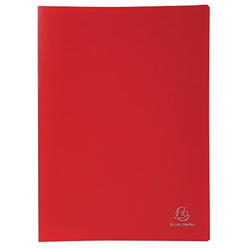 Image of Exacompta - Ref 8545E - Soft PP Display Book - Suitable for A4 Documents, Made from Polypropylene, Lightweight, 40 Pockets, 80 Viewing Pages - Red Cover