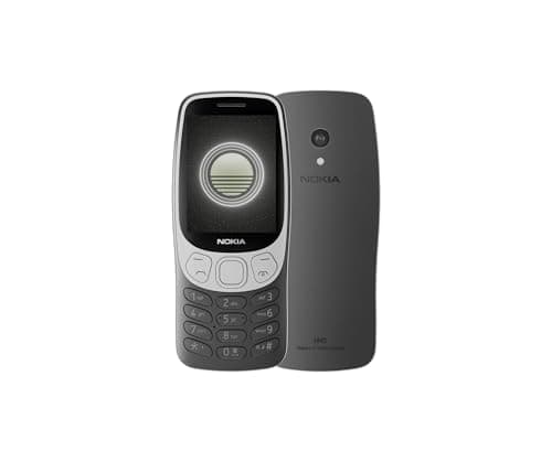 Image of Nokia 3210 feature phone with 4G, 2.4" display, Retro design, 2MP camera, Dual SIM, Cloud Apps, 1450mAh battery, USB Type-C charging, Micro SD slot up to 32GB, Bluetooth 5.0 - Grunge Black