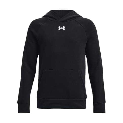 Image of Under Armour Boy's UA Rival Fleece Hoodie Shirt Black, Medium