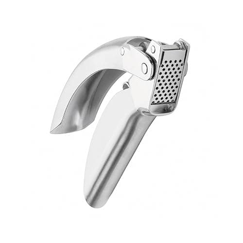 Image of Kuhn Rikon Garlic Press, Stainless Steel Garlic Crusher Press. Dishwasher Safe Garlic Chopper. Durable Garlic Mincer. Garlic Press Crusher – 3 Year Kuhn Rikon Kitchen Accessories Guarantee