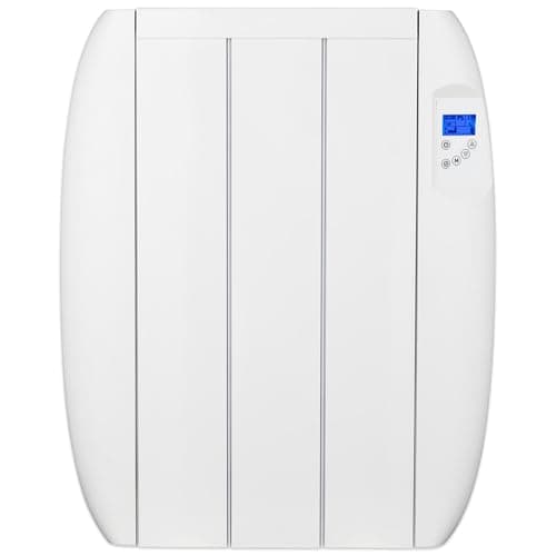 Image of MYLEK Panel Heater Radiator Electric with Programmable Digital Timer 600w - Aluminium Wall Mounted Freestanding Slim White, Bathroom IP24 Splashproof, Energy Efficient (600W Aluminium Panel Heater)