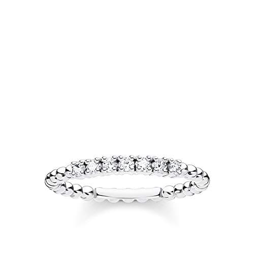 Image of Thomas Sabo Ring dots with white stones silver 925 Sterling Silver